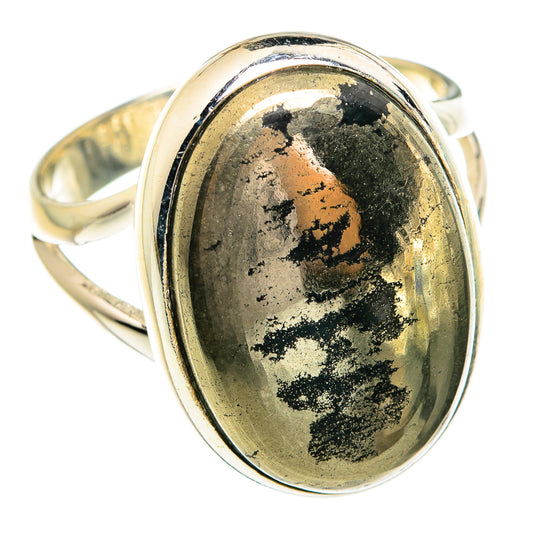 Pyrite in Magnetite (Healer's Gold) Rings handcrafted by Ana Silver Co - RING77269