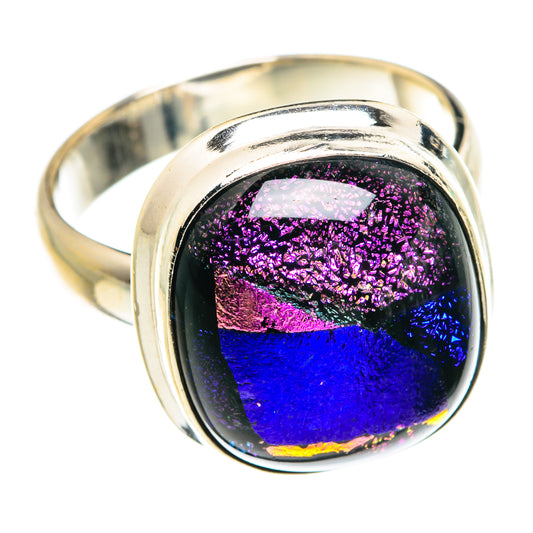 Dichroic Glass Rings handcrafted by Ana Silver Co - RING77277