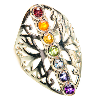 Multi-Stone Chakra Rings handcrafted by Ana Silver Co - RING77278