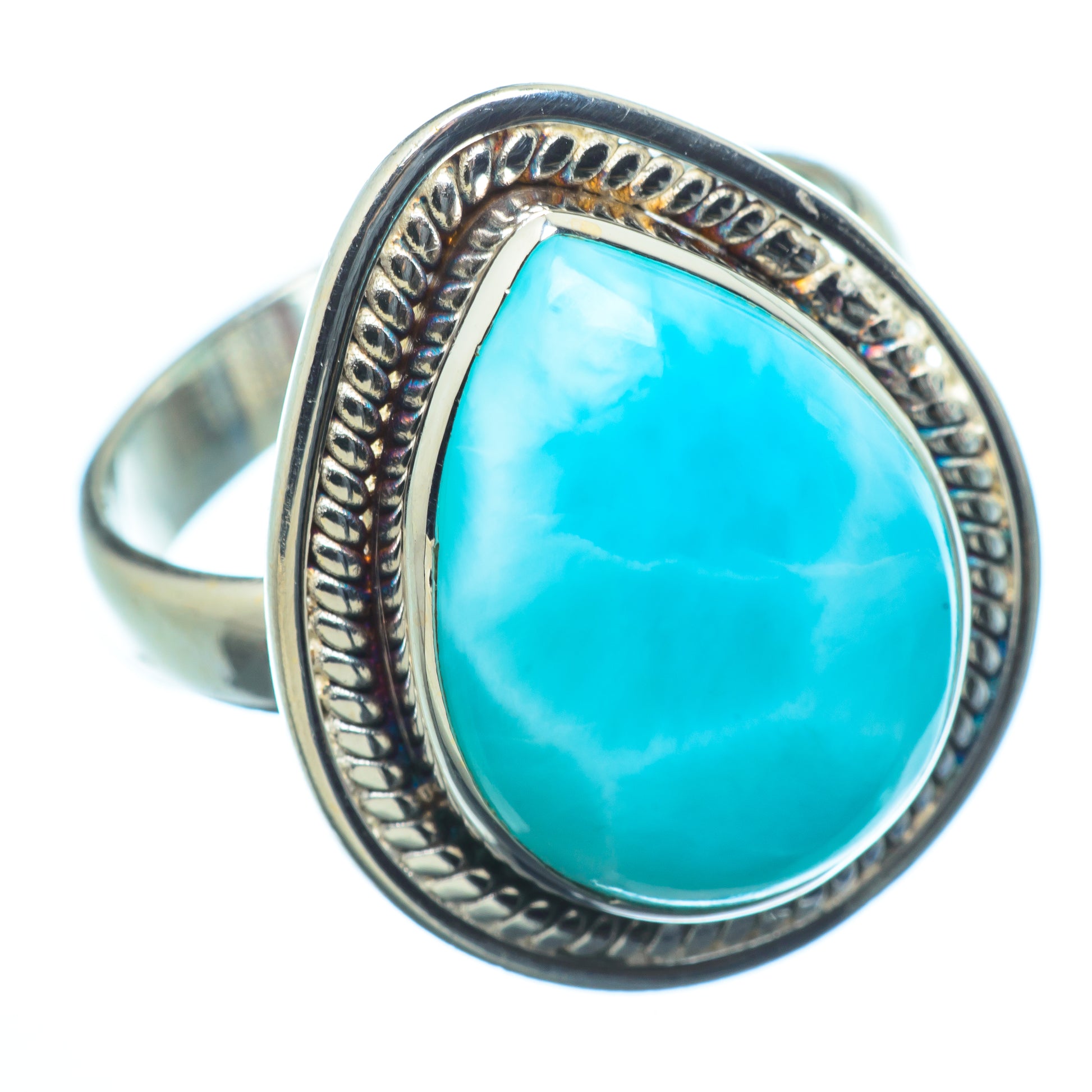 Larimar Rings handcrafted by Ana Silver Co - RING7728