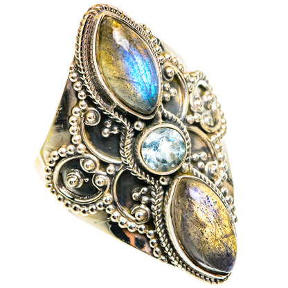 Labradorite Rings handcrafted by Ana Silver Co - RING77287