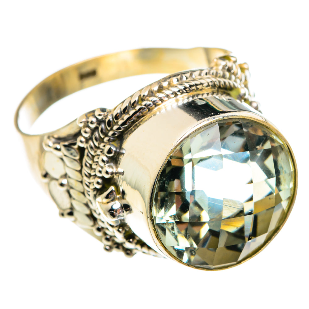 Green Amethyst Rings handcrafted by Ana Silver Co - RING77291