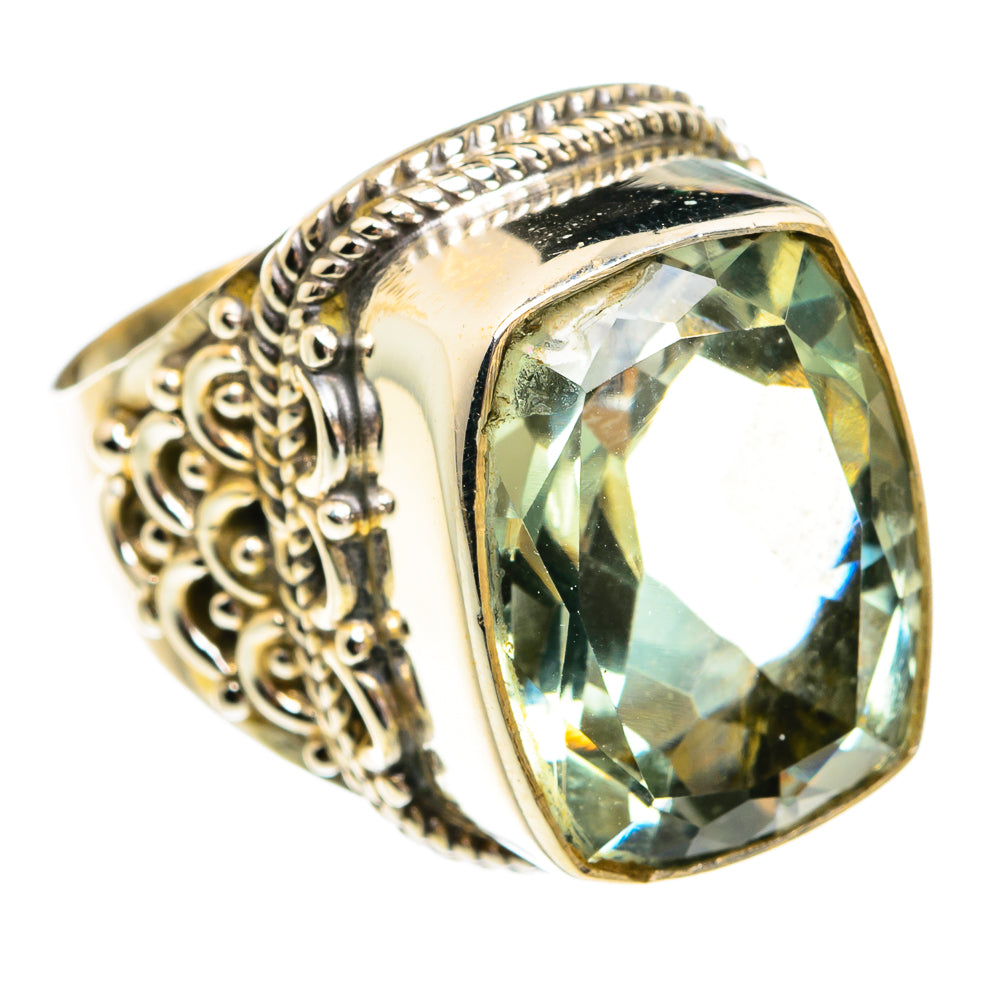 Green Amethyst Rings handcrafted by Ana Silver Co - RING77293