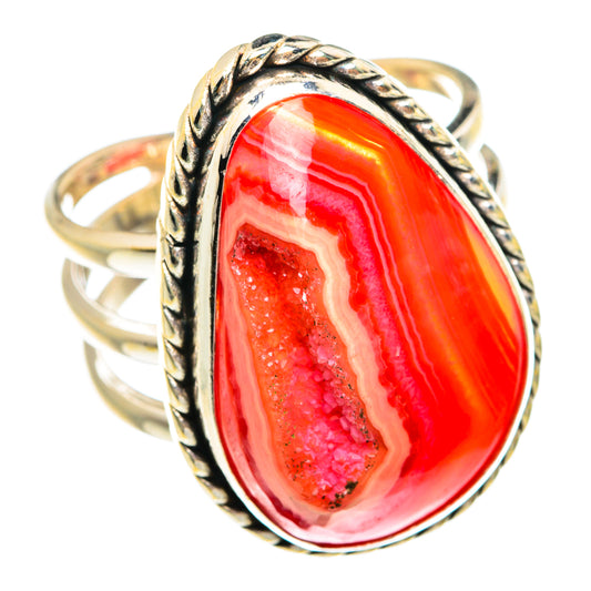 Red Botswana Agate Rings handcrafted by Ana Silver Co - RING77298