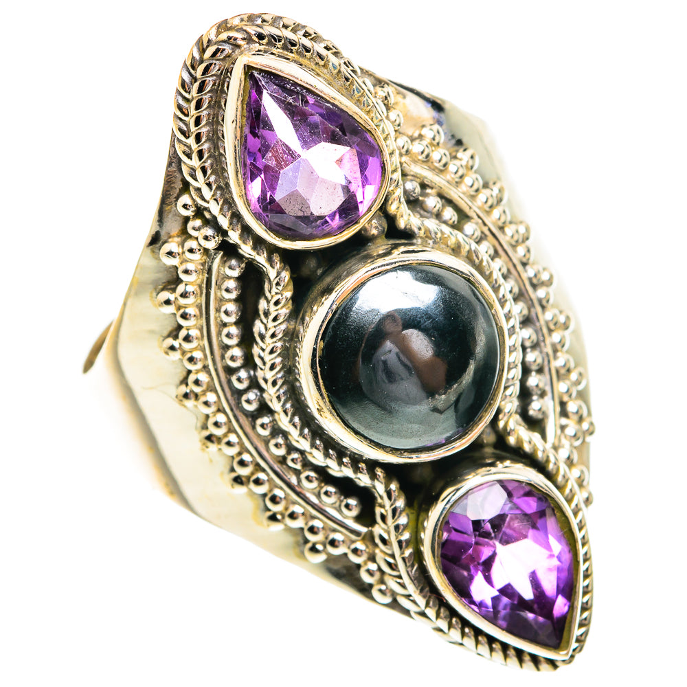 Hematite Rings handcrafted by Ana Silver Co - RING77310