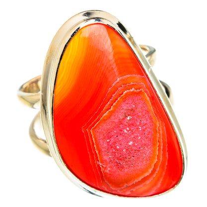 Pink Botswana Agate Rings handcrafted by Ana Silver Co - RING77340