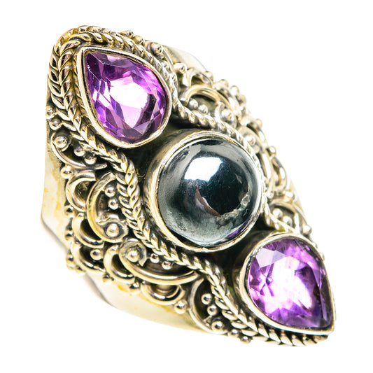 Hematite Rings handcrafted by Ana Silver Co - RING77349