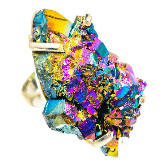 Titanium Sunshine Druzy Rings handcrafted by Ana Silver Co - RING77356