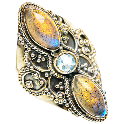 Labradorite Rings handcrafted by Ana Silver Co - RING77362