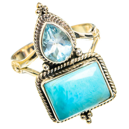 Larimar Rings handcrafted by Ana Silver Co - RING77368
