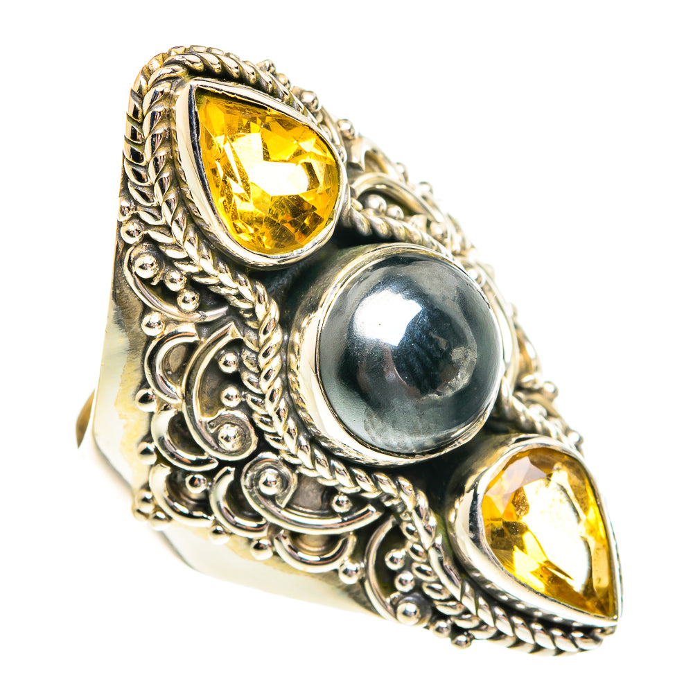 Hematite Rings handcrafted by Ana Silver Co - RING77375