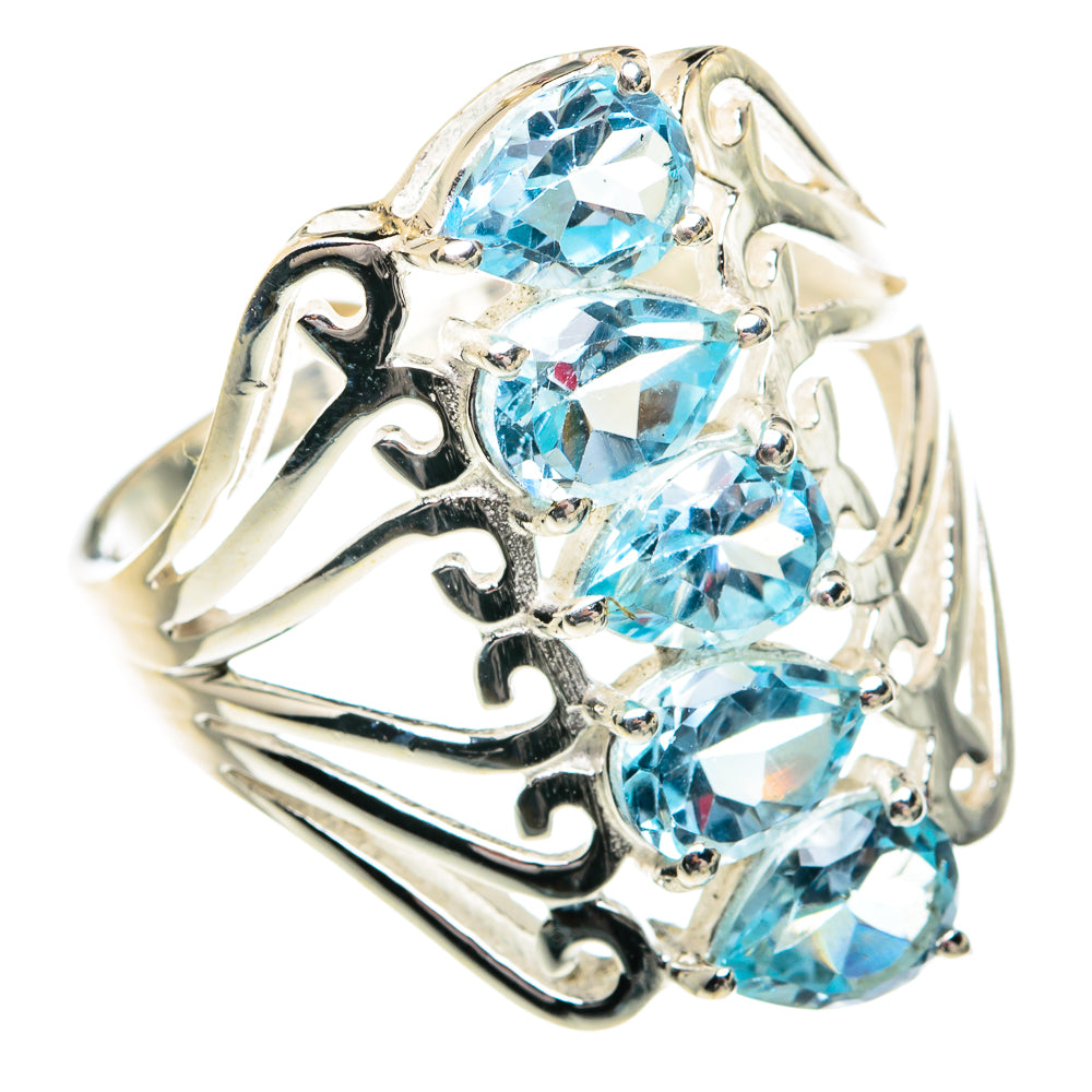 Blue Topaz Rings handcrafted by Ana Silver Co - RING77380
