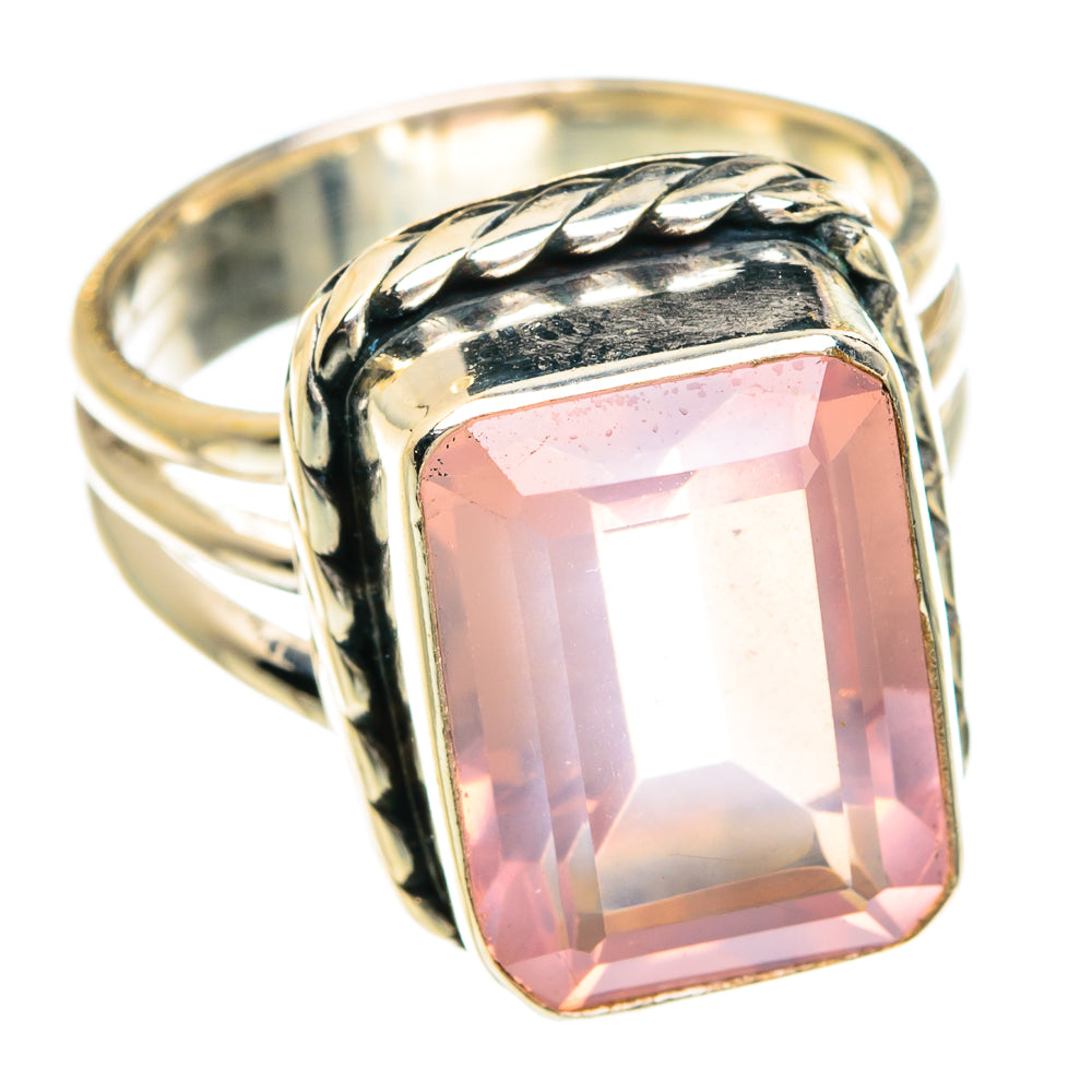 Rose Quartz Rings handcrafted by Ana Silver Co - RING77427