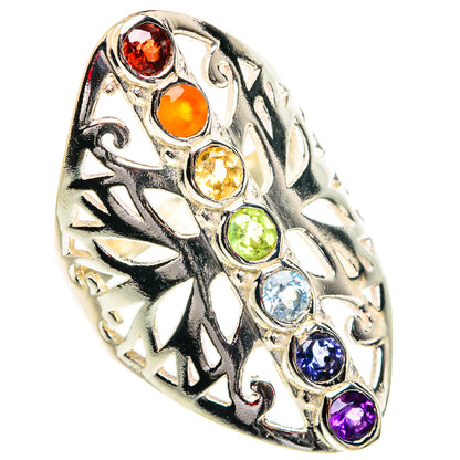 Multi-Stone Chakra Rings handcrafted by Ana Silver Co - RING77441