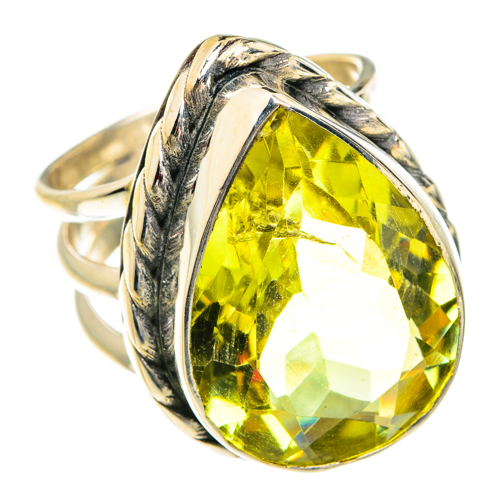 Lemon Quartz Rings handcrafted by Ana Silver Co - RING77443