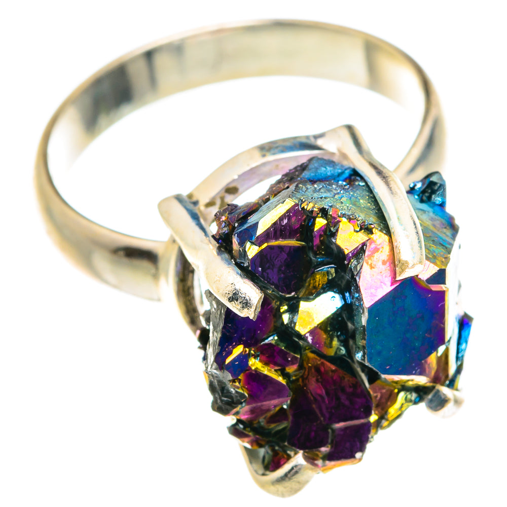 Titanium Sunshine Druzy Rings handcrafted by Ana Silver Co - RING77475