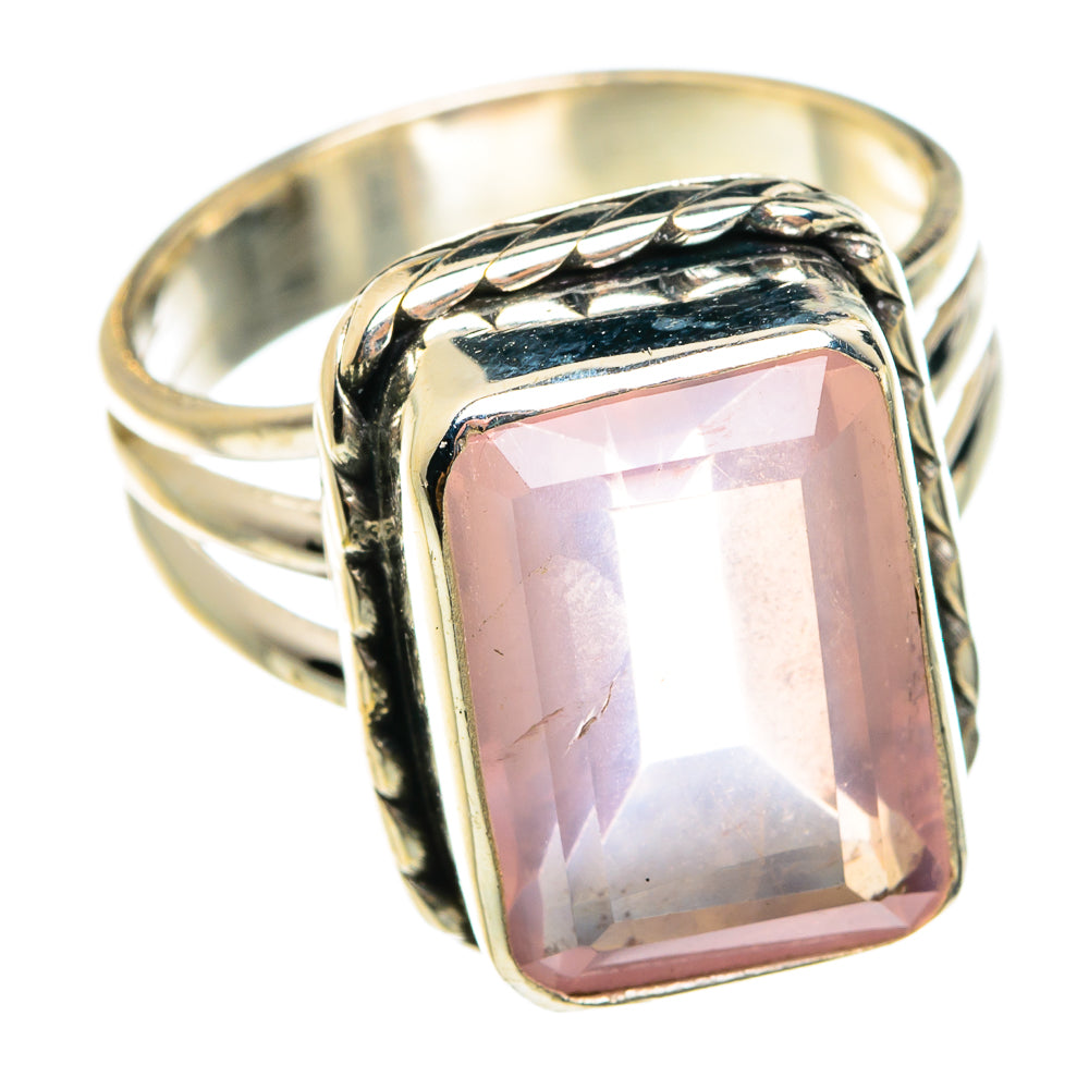 Rose Quartz Rings handcrafted by Ana Silver Co - RING77496