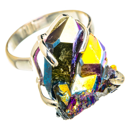 Titanium Sunshine Druzy Rings handcrafted by Ana Silver Co - RING77508
