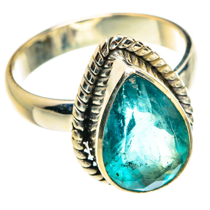 Blue Fluorite Rings handcrafted by Ana Silver Co - RING77512