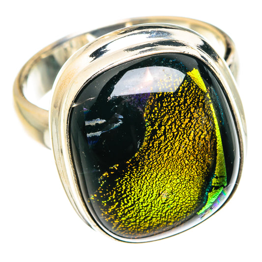 Dichroic Glass Rings handcrafted by Ana Silver Co - RING77522