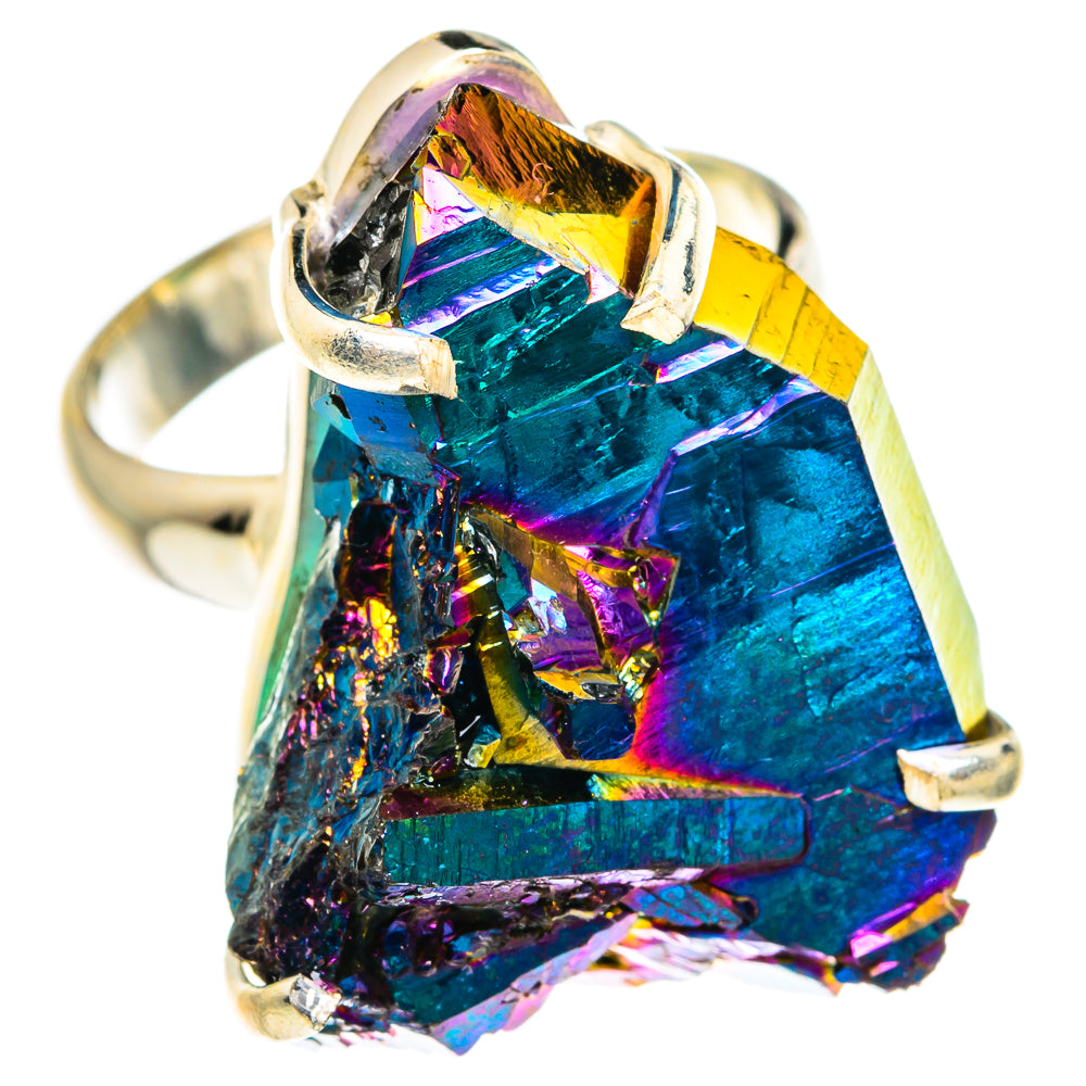 Titanium Sunshine Druzy Rings handcrafted by Ana Silver Co - RING77543