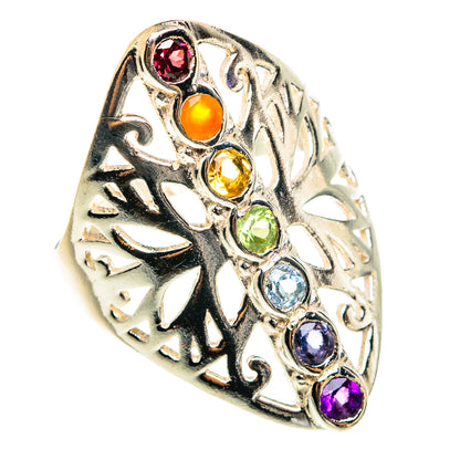 Multi-Stone Chakra Rings handcrafted by Ana Silver Co - RING77573