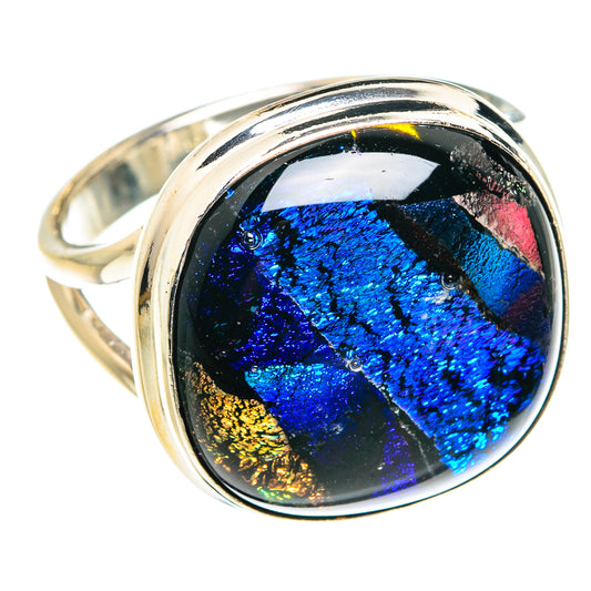 Dichroic Glass Rings handcrafted by Ana Silver Co - RING77607