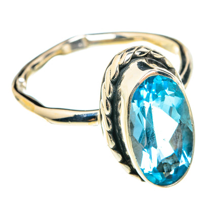 Blue Topaz Rings handcrafted by Ana Silver Co - RING77613