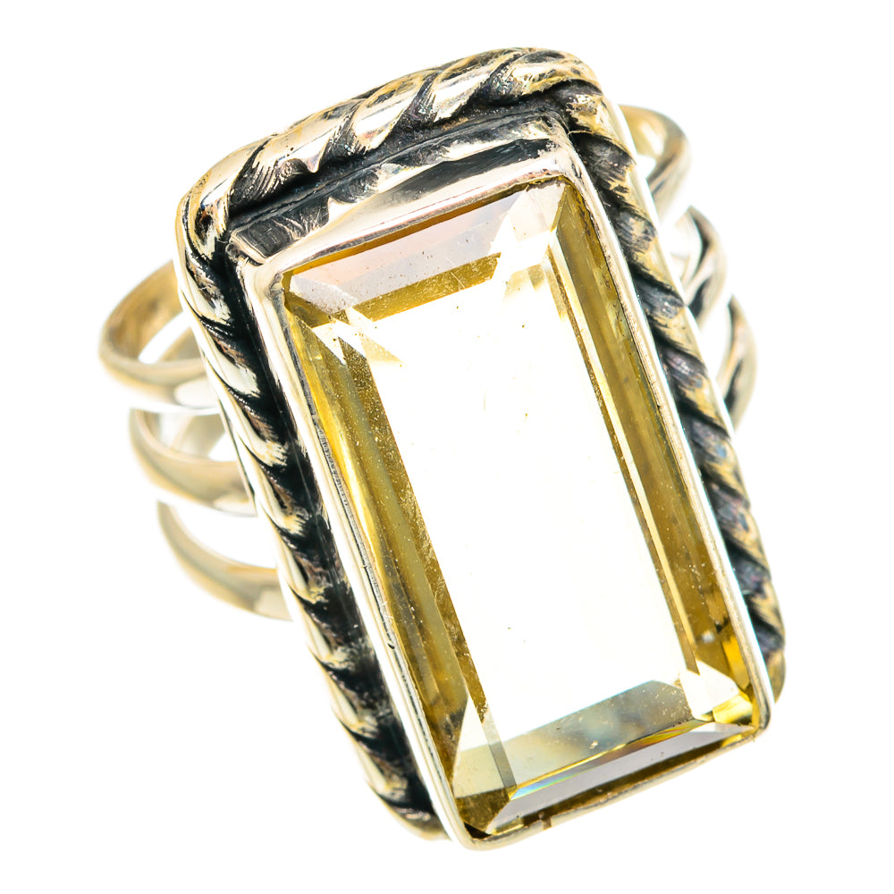 Lemon Quartz Rings handcrafted by Ana Silver Co - RING77645