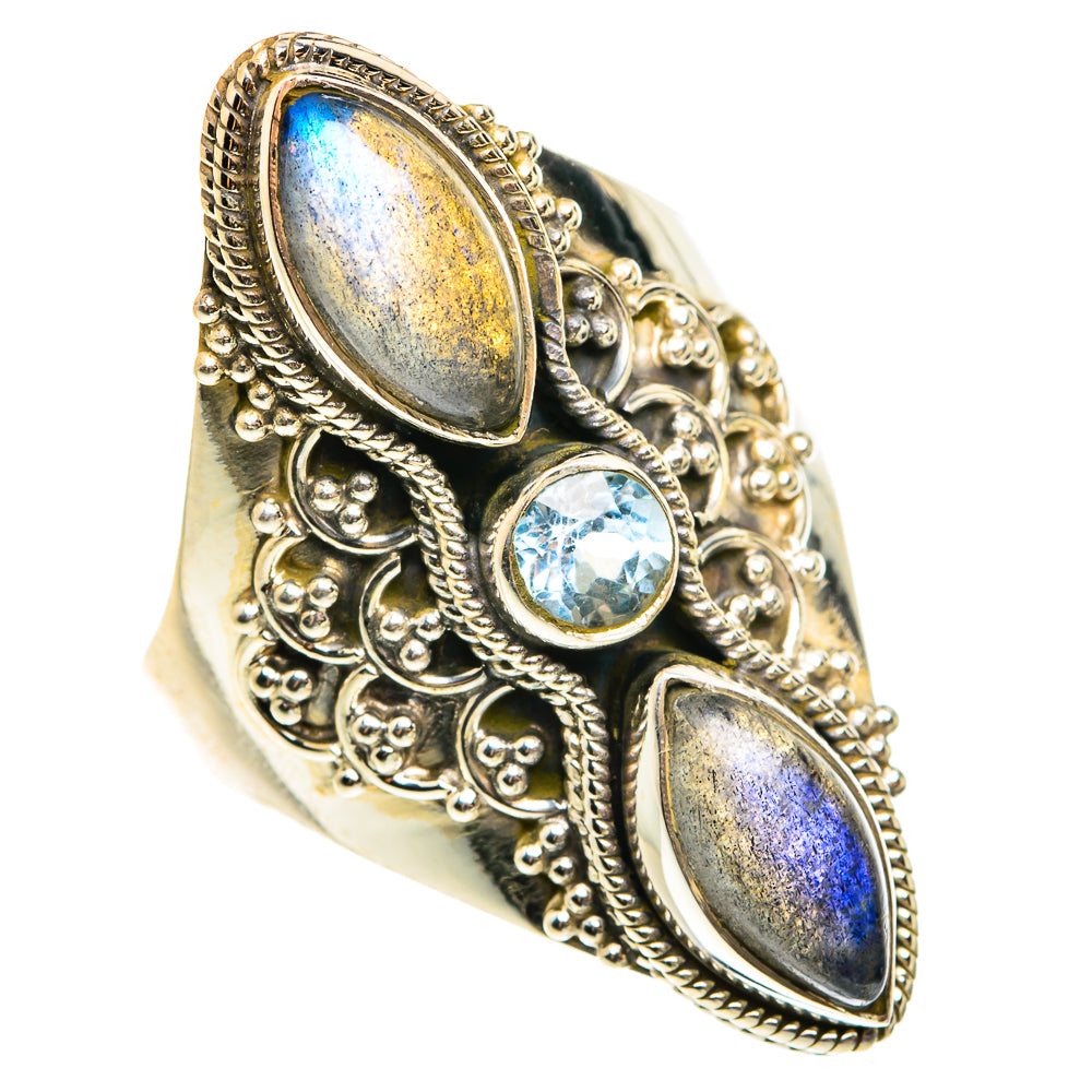 Labradorite Rings handcrafted by Ana Silver Co - RING77649