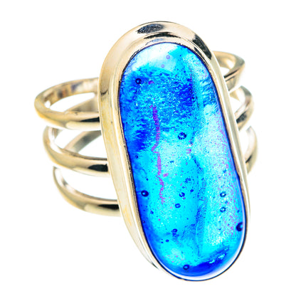 Dichroic Glass Rings handcrafted by Ana Silver Co - RING77652