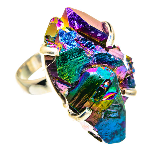 Titanium Sunshine Druzy Rings handcrafted by Ana Silver Co - RING77680