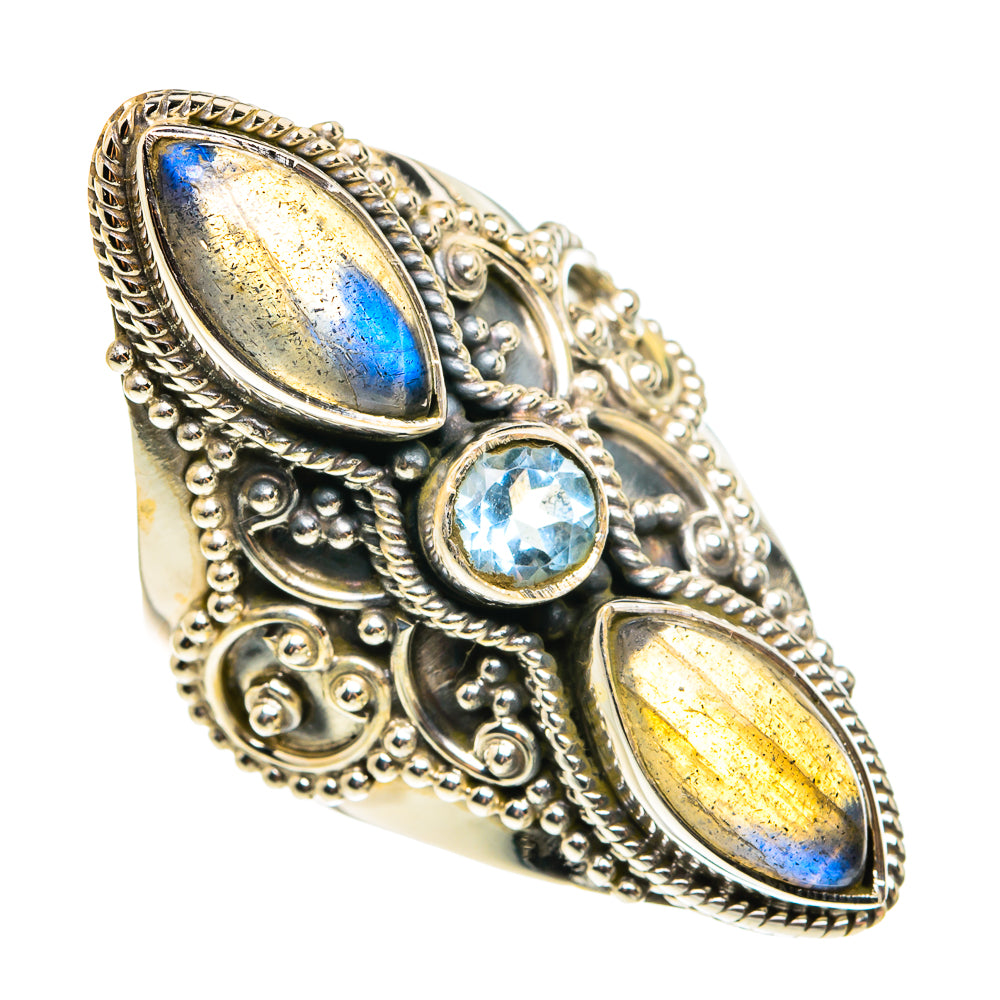 Labradorite Rings handcrafted by Ana Silver Co - RING77693