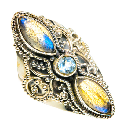 Labradorite Rings handcrafted by Ana Silver Co - RING77693