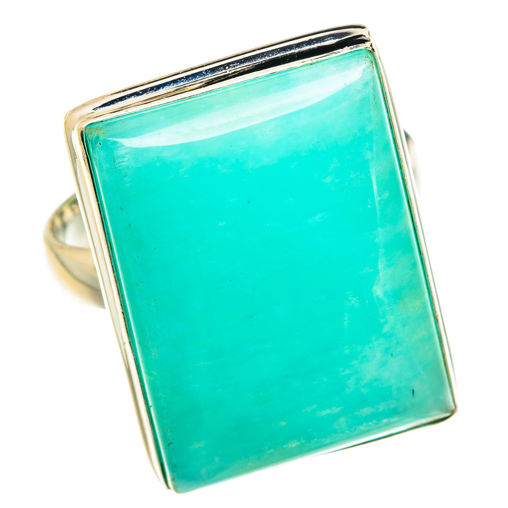 Peruvian Amazonite Rings handcrafted by Ana Silver Co - RING77703