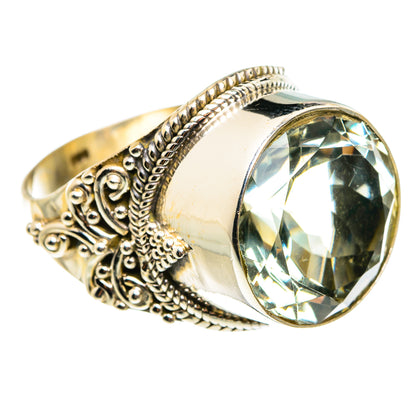 Green Amethyst Rings handcrafted by Ana Silver Co - RING77736