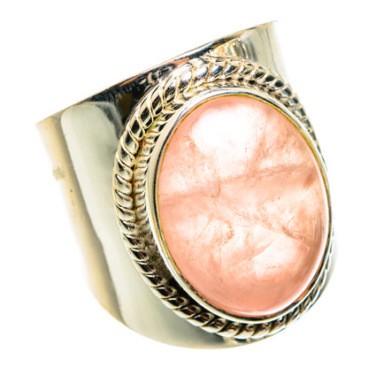 Rose Quartz Rings handcrafted by Ana Silver Co - RING77752