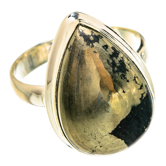 Pyrite In Magnetite (Healer's Gold) Rings handcrafted by Ana Silver Co - RING77966