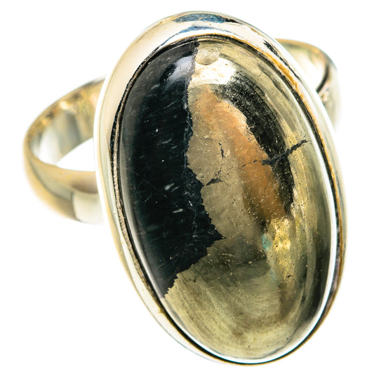Pyrite In Magnetite (Healer's Gold) Rings handcrafted by Ana Silver Co - RING77967