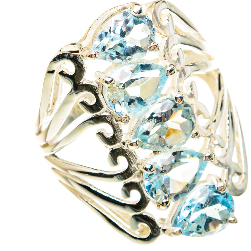 Blue Topaz Rings handcrafted by Ana Silver Co - RING77981
