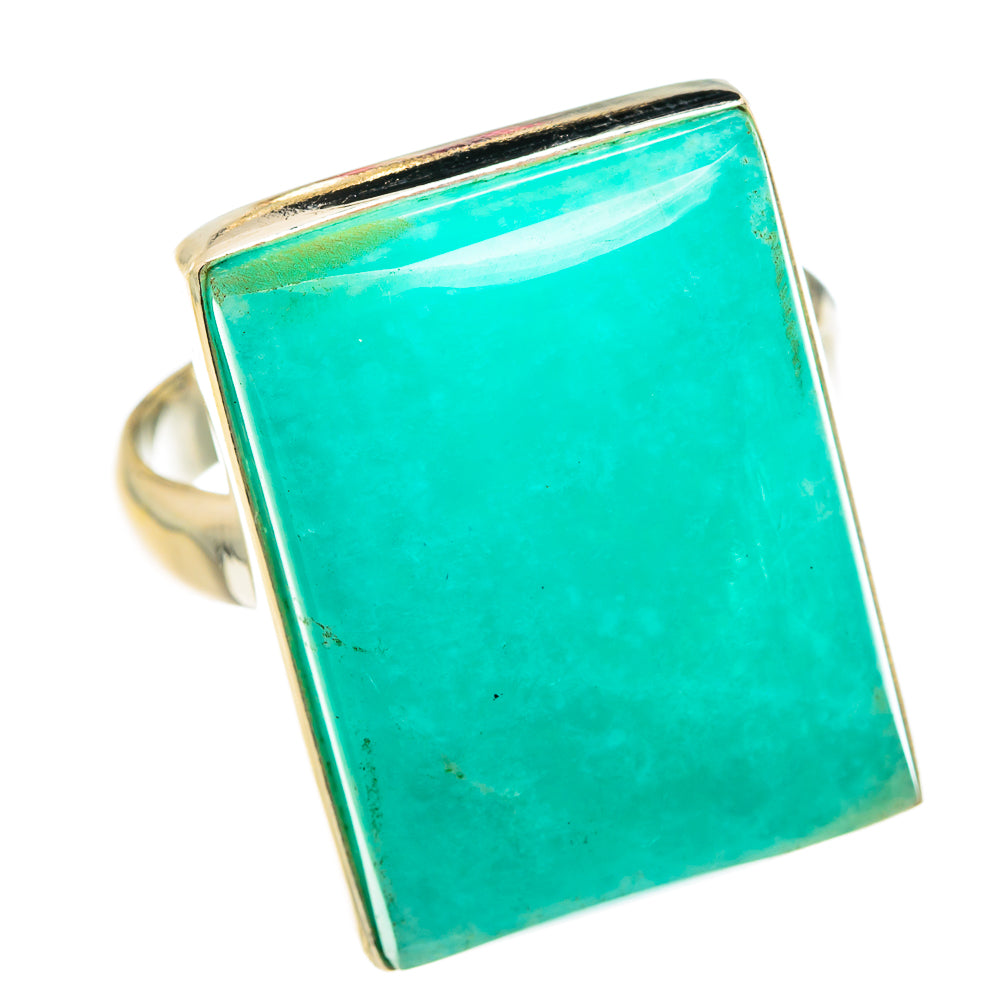 Peruvian Amazonite Rings handcrafted by Ana Silver Co - RING77991