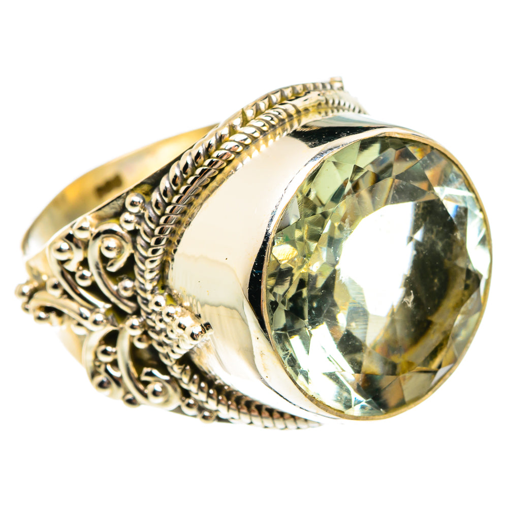 Green Amethyst Rings handcrafted by Ana Silver Co - RING77994