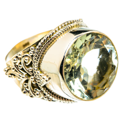 Green Amethyst Rings handcrafted by Ana Silver Co - RING77994