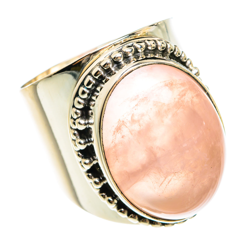 Rose Quartz Rings handcrafted by Ana Silver Co - RING78006