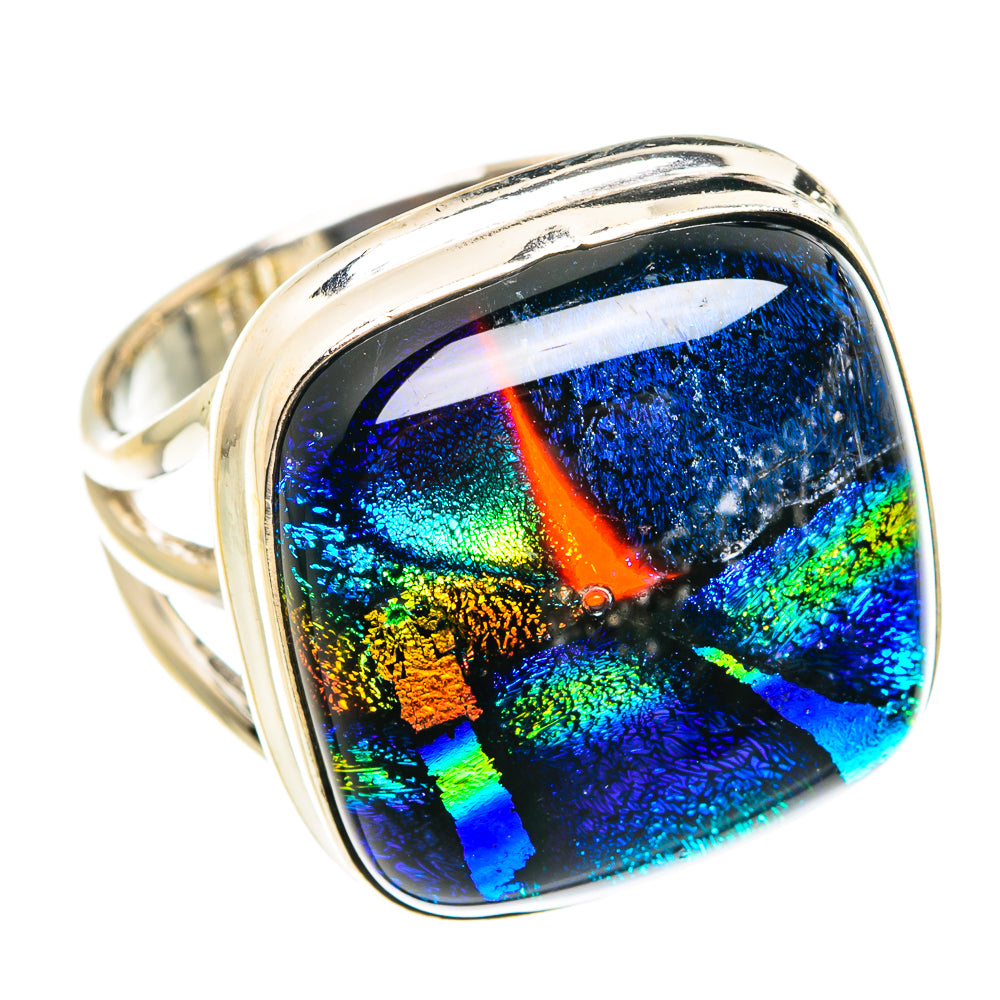 Dichroic Glass Rings handcrafted by Ana Silver Co - RING78015