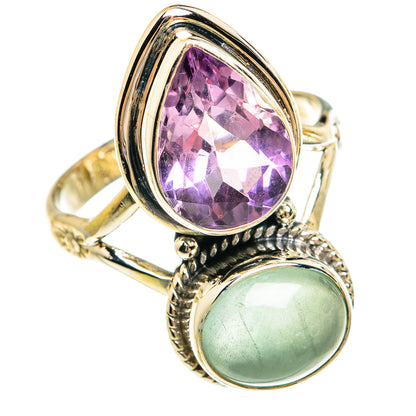 Amethyst, Aquamarine Rings handcrafted by Ana Silver Co - RING78019