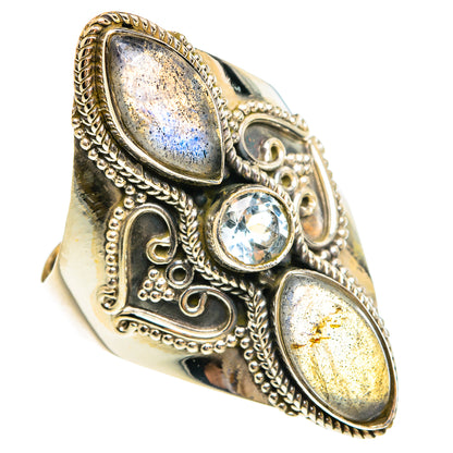 Labradorite Rings handcrafted by Ana Silver Co - RING78036