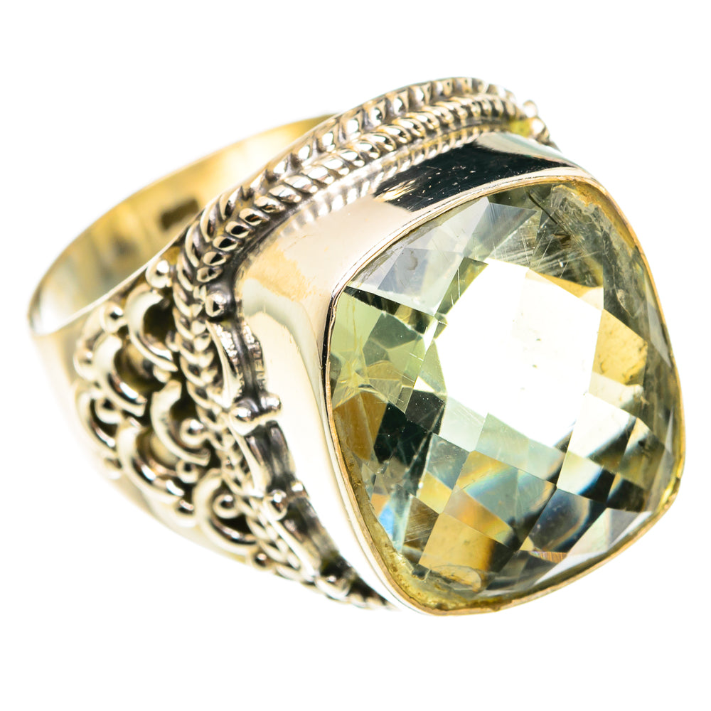 Green Amethyst Rings handcrafted by Ana Silver Co - RING78038