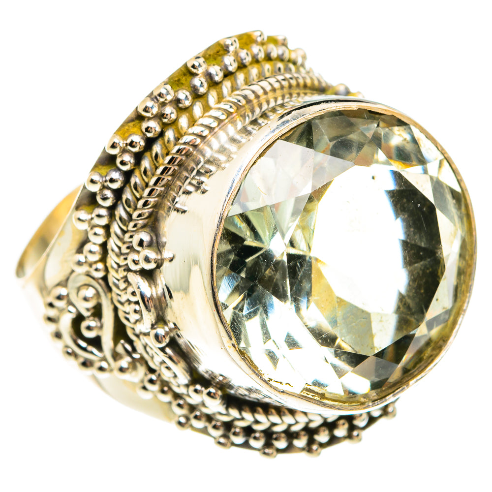 Green Amethyst Rings handcrafted by Ana Silver Co - RING78039