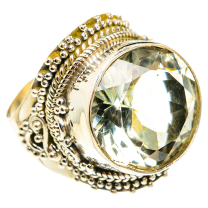 Green Amethyst Rings handcrafted by Ana Silver Co - RING78039
